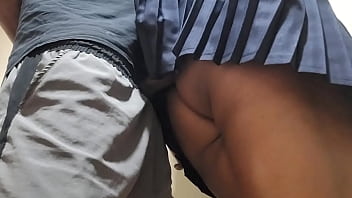 Student Gets A Hot Load Inside The Train