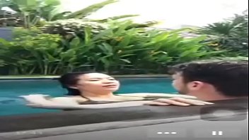 Wet And Wild Indonesian Poolside Live Fuck