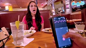 Public Lunchtime Pleasure: Interactive Toy Makes Her Cum In Public