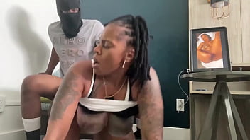 Ebony Goddess Marrijanee With Her Fat Ass And Huge Tits Begs To Be Pounded From Behind