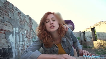 Public Agent: Fiery Redhead Waitress Drops To Her Knees For A Public Blowjob Before Getting Pounded Doggystyle In The Open