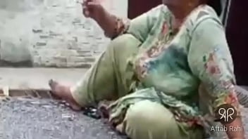 Sizzling Desi Aunty Puffs With Seductive Grace